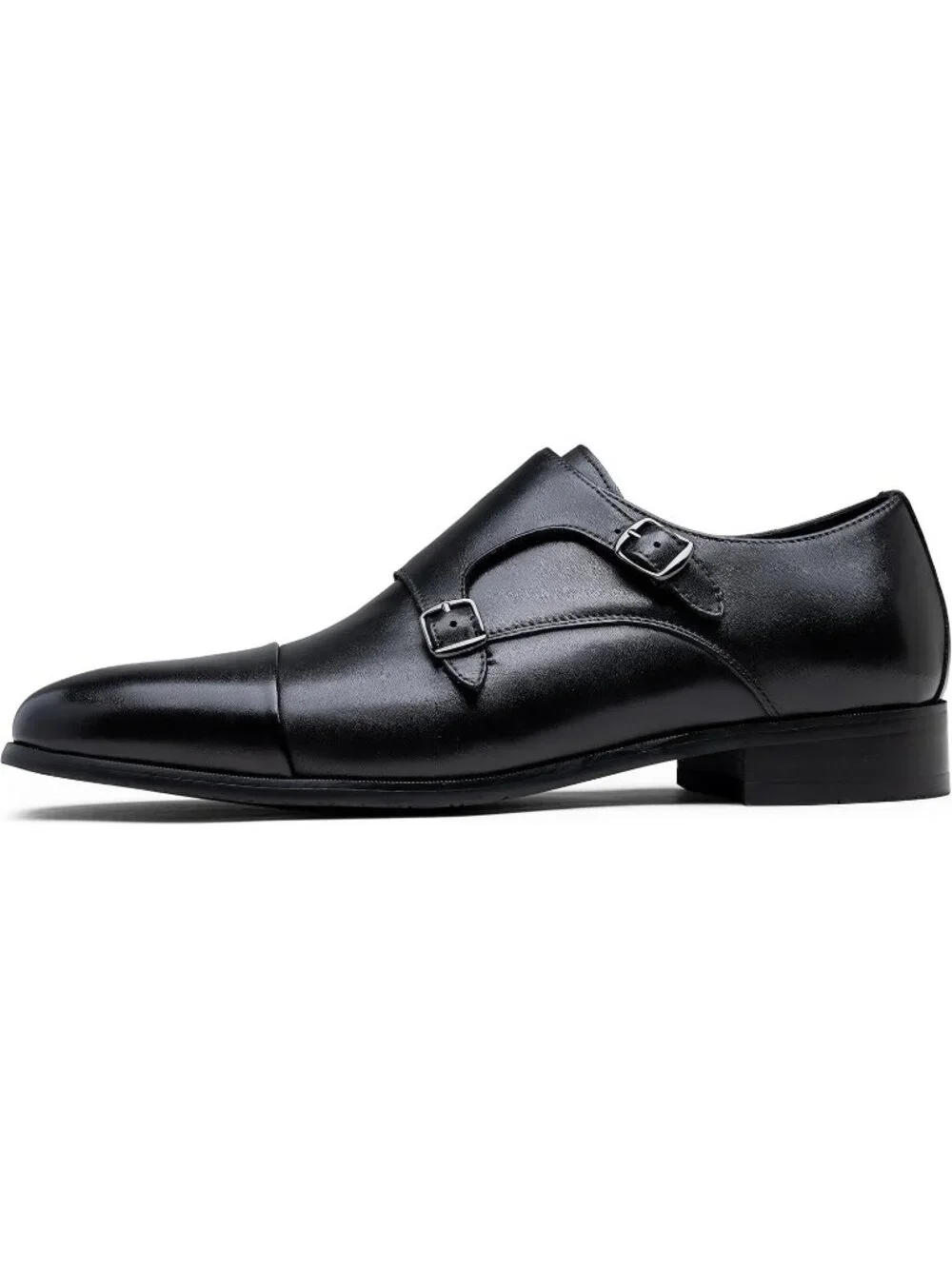 Men's Black Imported 100% Synthetic Dress Shoes for Monk Strap Loafers